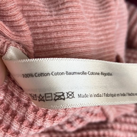 FP One Scout Jacket Mauve Waffle Long Sleeve Button Down Oversized Shacket - Picture 13 of 13